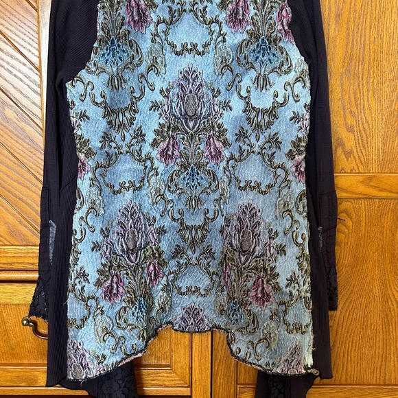 Aratta Silent Journey Sweater/jacket Boho Navy patchwork - Picture 7 of 7